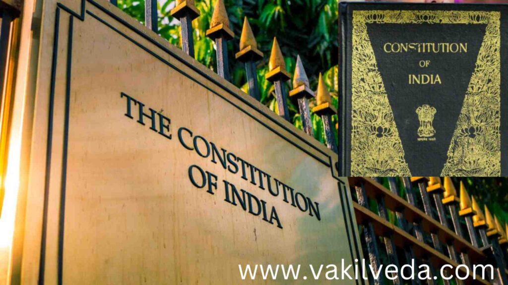 The image shows the Constitution of India.